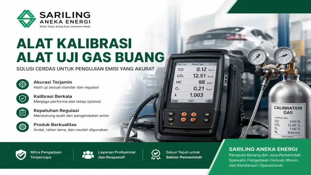 alat kalibrasi alat uji gas buang untuk pengujian emisi kendaraan pemerintah oleh Sariling Aneka Energi