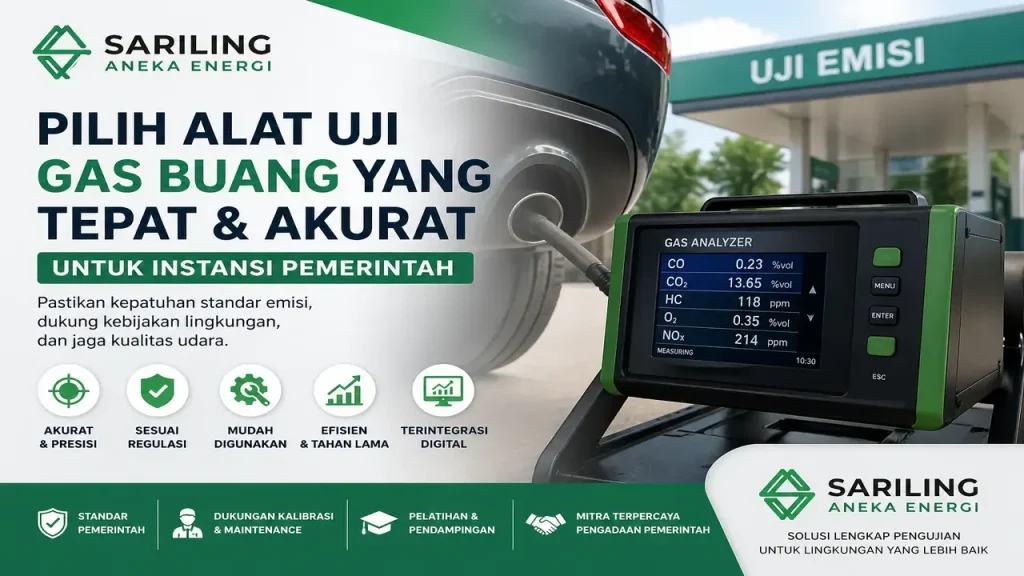 Alat uji gas buang kendaraan untuk instansi pemerintah dengan teknologi akurat dari Sariling Aneka Energi