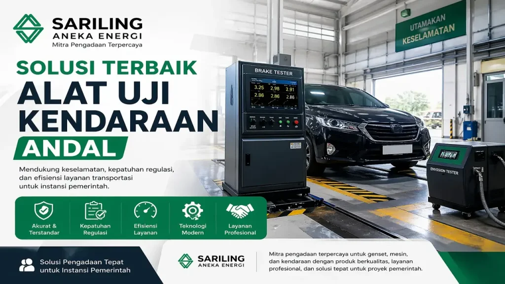 Alat Uji Kendaraan modern dari Sariling Aneka Energi untuk pengujian kendaraan instansi pemerintah