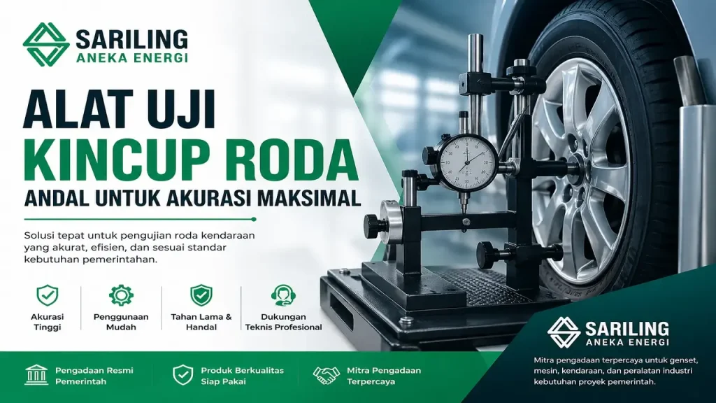 alat uji kincup roda dari Sariling Aneka Energi untuk pengujian kendaraan pemerintah