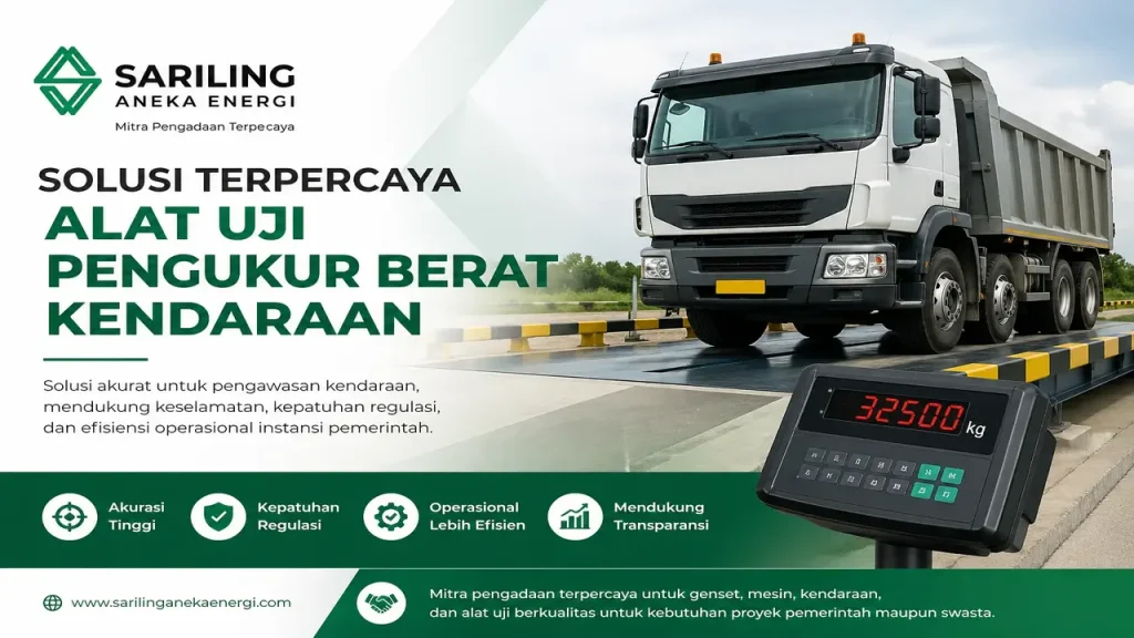 alat uji pengukur berat kendaraan profesional dari Sariling Aneka Energi untuk kebutuhan pengadaan pemerintah