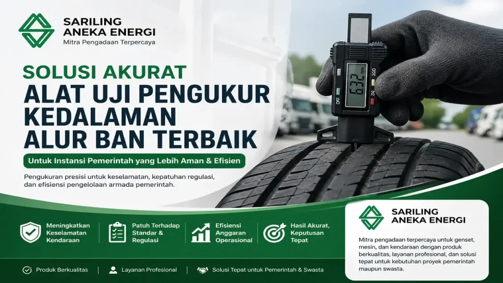 Alat uji pengukur kedalaman alur ban digital untuk inspeksi kendaraan pemerintah oleh Sariling Aneka Energi