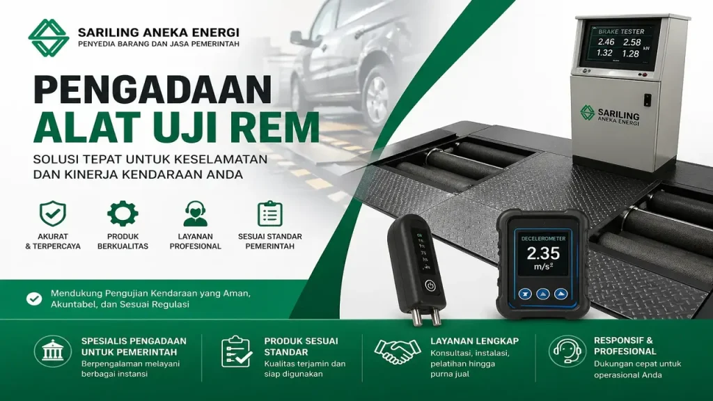 Alat uji rem kendaraan untuk pengadaan pemerintah dari Sariling Aneka Energi
