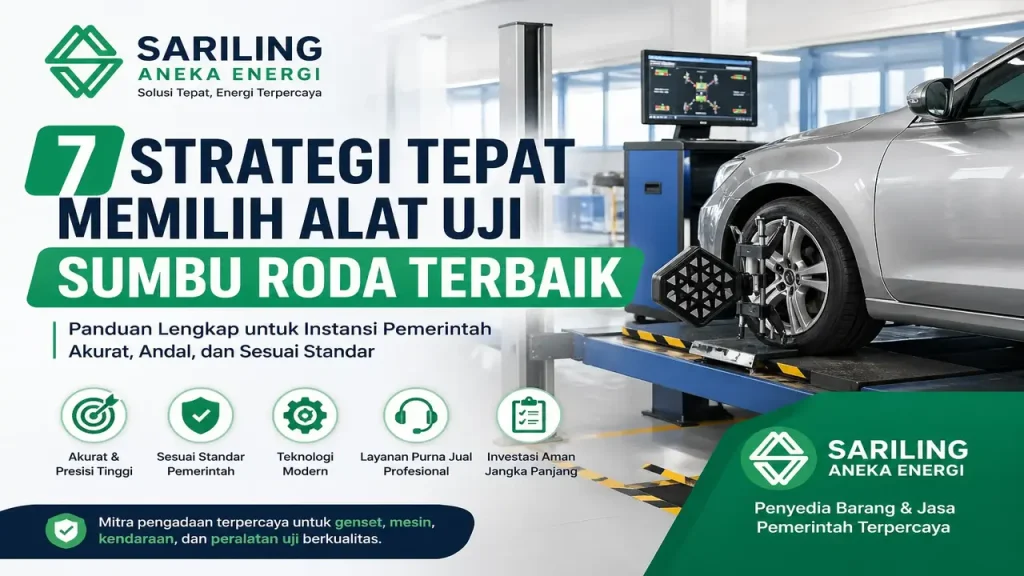 Alat uji sumbu roda terbaik dari Sariling Aneka Energi untuk kebutuhan pengujian kendaraan pemerintah yang akurat dan sesuai standar