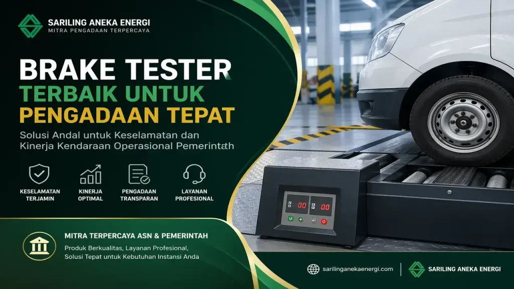 Brake Tester terbaik untuk pengadaan pemerintah oleh Sariling Aneka Energi solusi alat uji kendaraan profesional