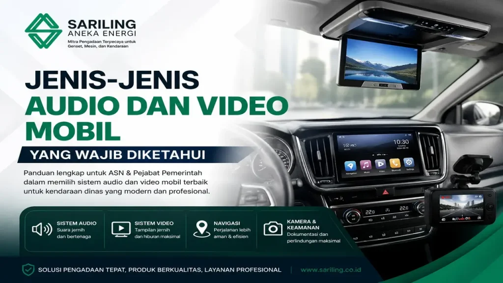 Jenis audio dan video mobil Sariling Aneka Energi untuk pengadaan pemerintah