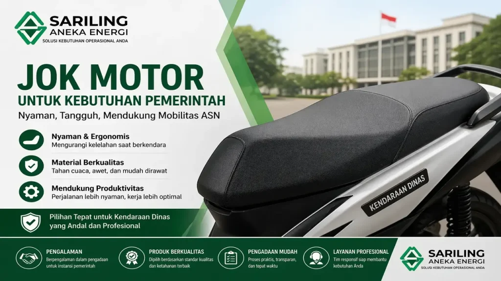 Jok motor untuk kebutuhan pemerintah yang nyaman dan ergonomis untuk ASN oleh Sariling Aneka Energi