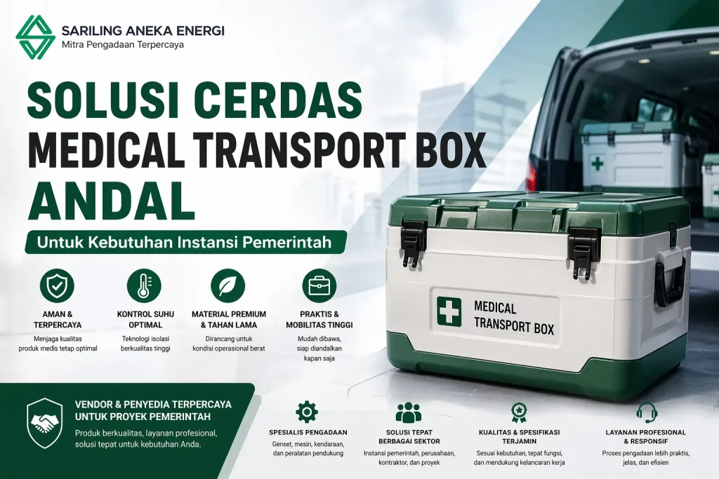 Medical Transport Box berkualitas dari Sariling Aneka Energi untuk kebutuhan distribusi logistik medis instansi pemerintah