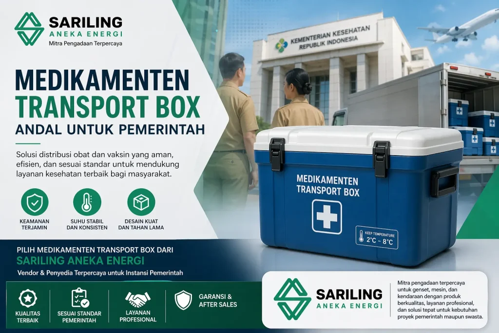 Medikamenten Transport Box berkualitas untuk distribusi obat pemerintah oleh Sariling Aneka Energi