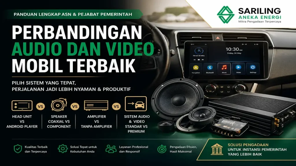 Perbandingan audio dan video mobil terbaik untuk ASN dan pejabat pemerintah dengan sistem multimedia modern dan speaker premium oleh Sariling Aneka Energi