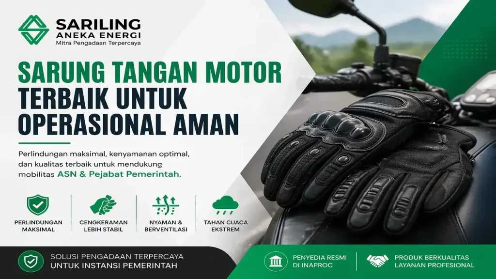 Sarung Tangan Motor berkualitas untuk operasional ASN dari Sariling Aneka Energi dengan perlindungan maksimal dan kenyamanan berkendara