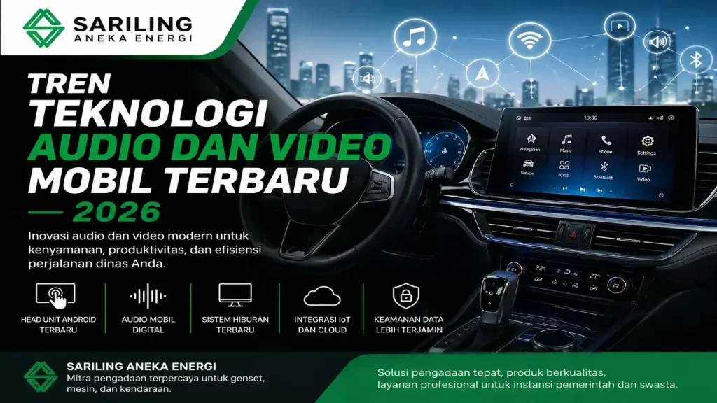 Teknologi audio dan video mobil terbaru 2026 dengan sistem hiburan modern dan fitur digital canggih oleh Sariling Aneka Energi