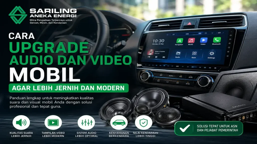Upgrade audio dan video mobil agar lebih jernih dan modern untuk kenyamanan berkendara oleh Sariling Aneka Energi