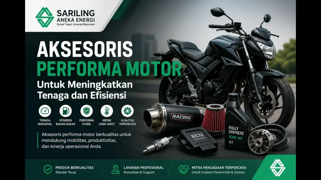 Aksesoris performa motor untuk meningkatkan tenaga dan efisiensi kendaraan operasional oleh Sariling Aneka Energi