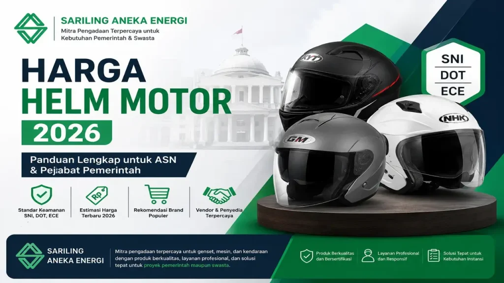 Harga helm motor 2026 untuk ASN dan Pejabat Pemerintah dari Sariling Aneka Energi