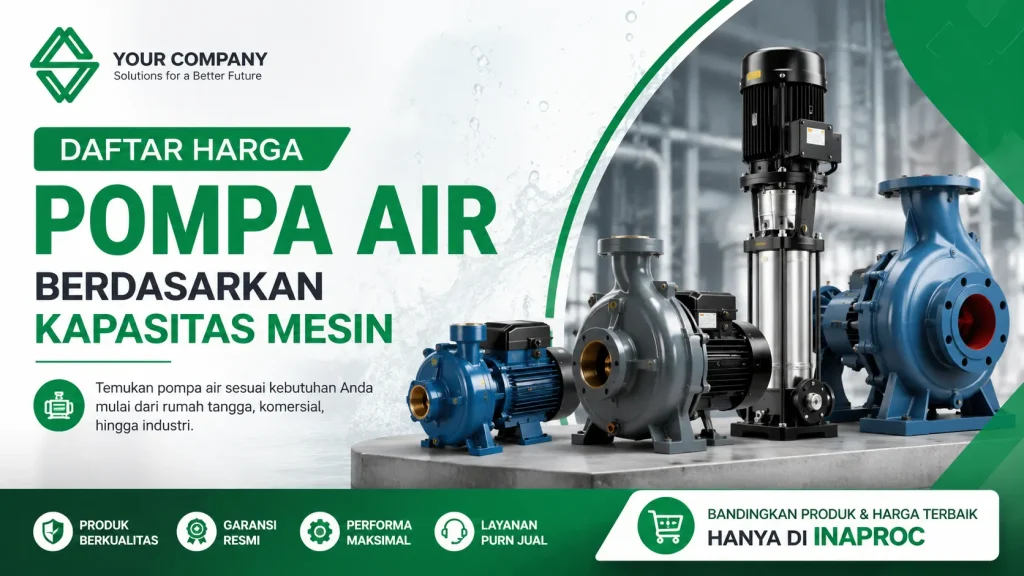Daftar harga pompa air berdasarkan kapasitas mesin terbaru untuk berbagai kebutuhan