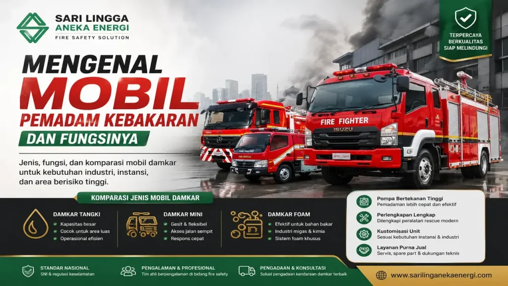 Mobil pemadam kebakaran dan fungsinya untuk industri, instansi, dan area berisiko tinggi