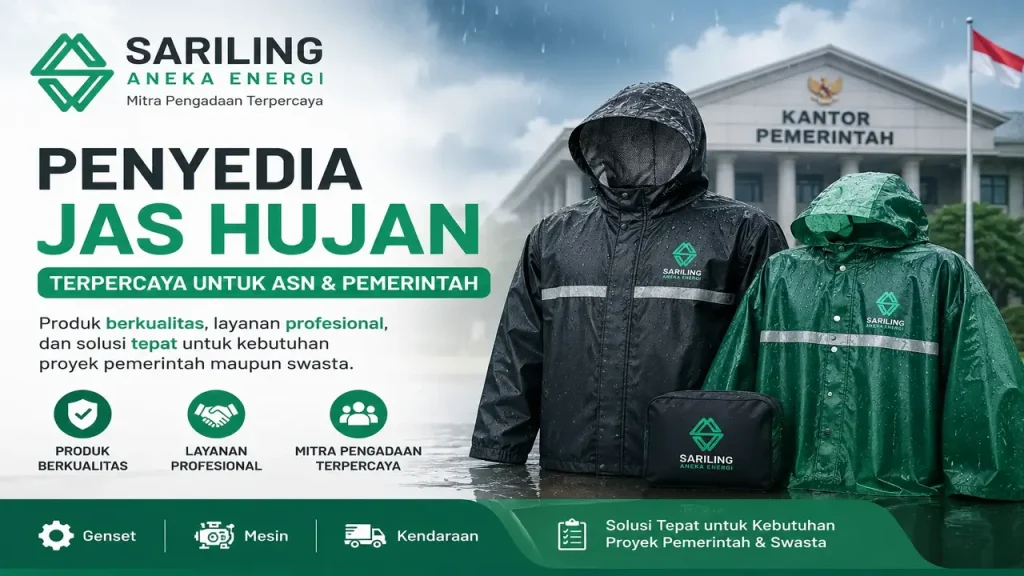 Penyedia jas hujan terpercaya untuk ASN dan Pemerintah oleh Sariling Aneka Energi