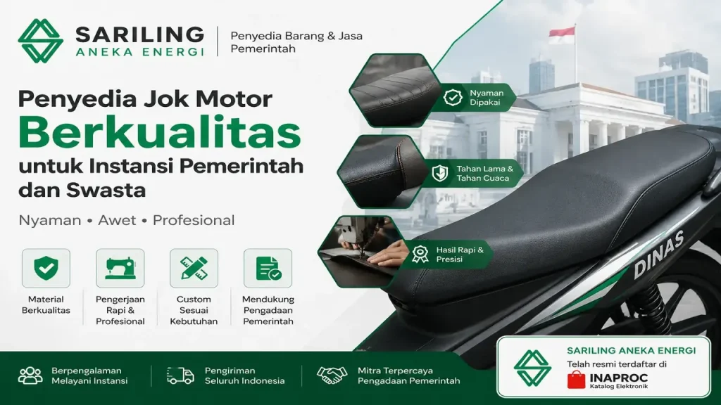 Penyedia jok motor profesional untuk kebutuhan ASN dan kendaraan dinas