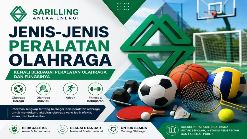 Jenis-Jenis Peralatan Olahraga untuk berbagai cabang olahraga beserta fungsi dan kegunaannya Penyedia Sarilling Aneka Energi