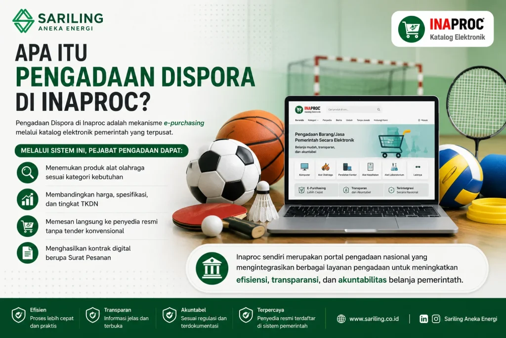 Apa Itu Pengadaan Dispora di Inaproc untuk pengadaan alat olahraga pemerintah
