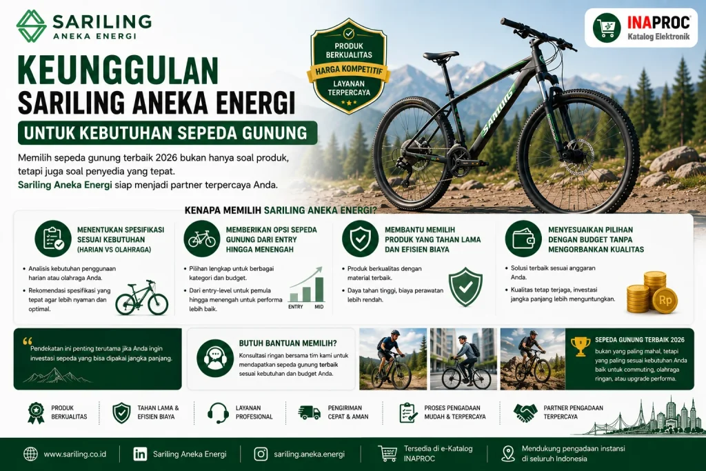 Keunggulan Sariling Aneka Energi untuk kebutuhan sepeda gunung dengan konsultasi spesifikasi yang tepat
