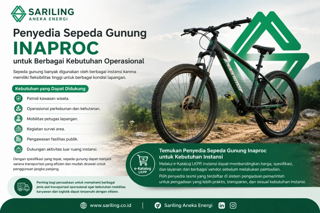 Penyedia Sepeda Gunung Inaproc untuk kebutuhan operasional instansi dan mobilitas lapangan