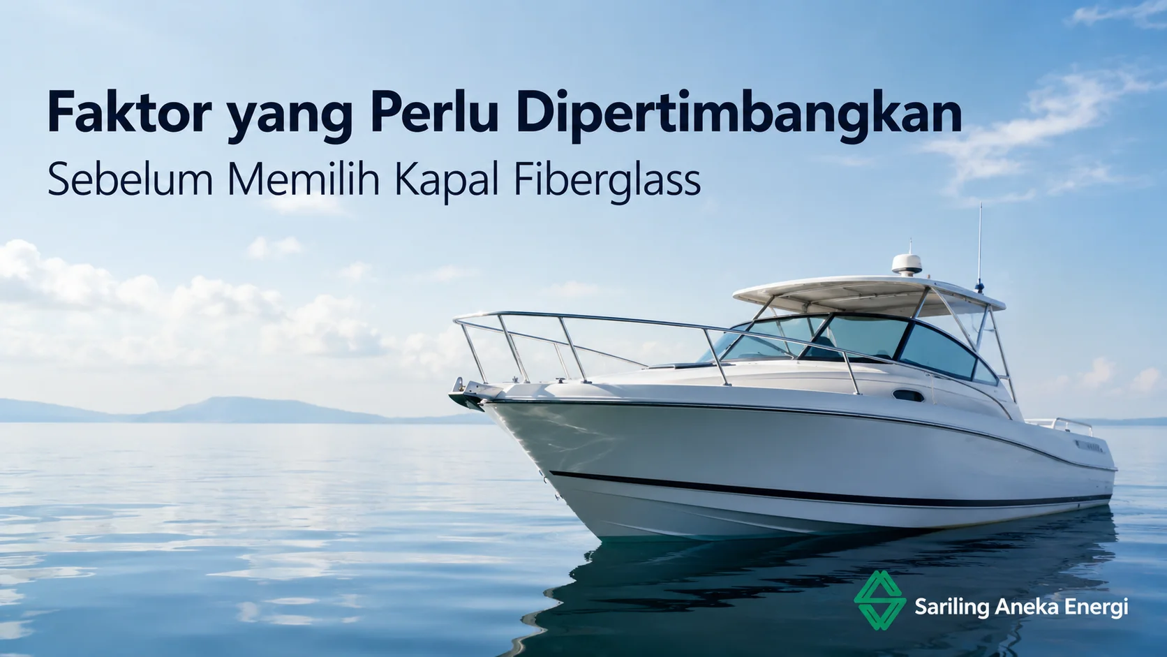 Kapal fiberglass untuk operasional di perairan dengan material FRP yang kuat, ringan, dan tahan korosi