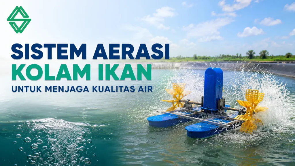 Sistem Aerasi Kolam Ikan untuk menjaga kualitas air dan kadar oksigen terlarut pada kolam budidaya