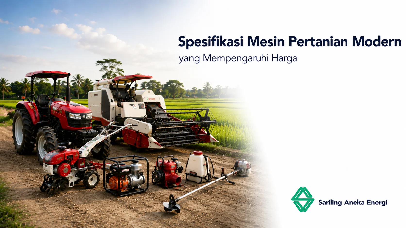 Alat dan mesin pertanian modern dengan berbagai spesifikasi untuk mendukung efisiensi pengadaan alsintan