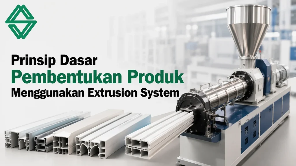 Fungsi Extrusion System pada proses manufaktur modern dengan mesin ekstrusi yang membentuk profil material secara presisi dan efisien