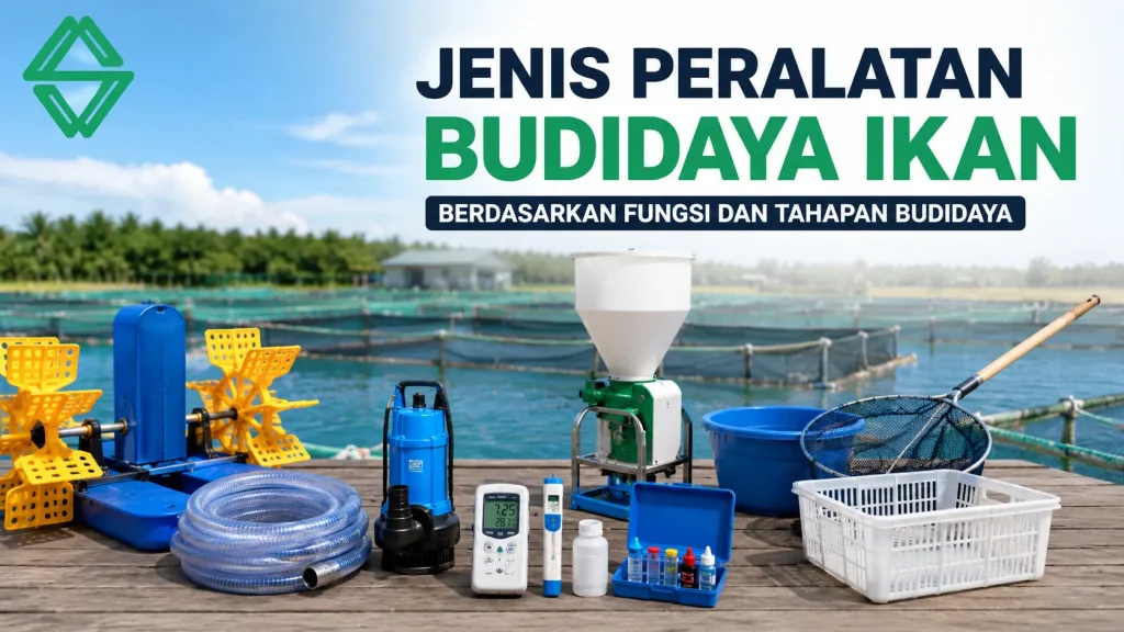 Jenis Peralatan Budidaya Ikan untuk persiapan kolam, pemeliharaan, dan panen