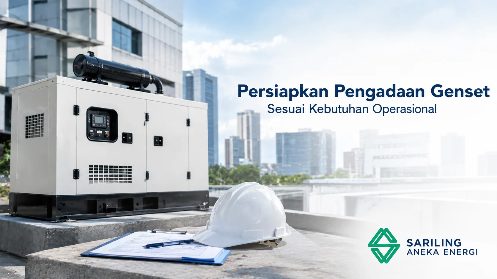 Genset 25 kVA sebagai sumber listrik cadangan yang dipersiapkan untuk mendukung kebutuhan operasional berbagai fasilitas