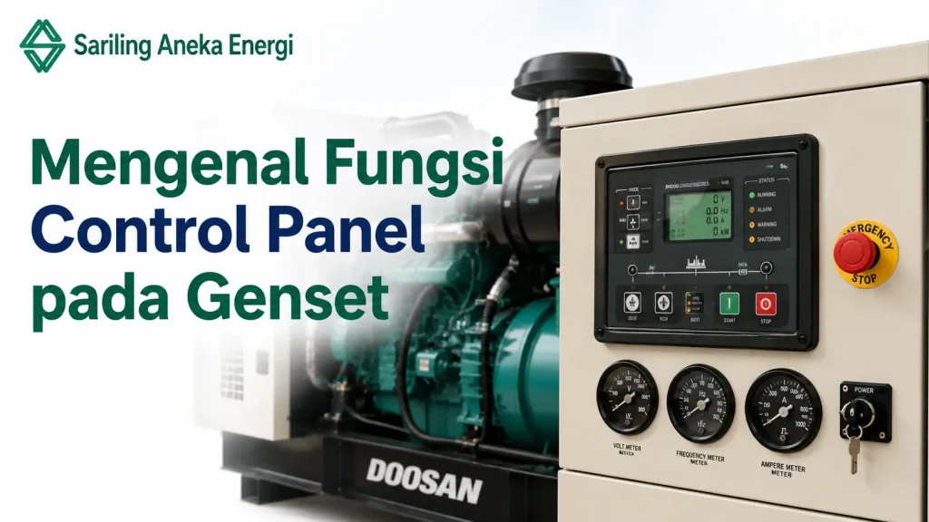 Perusahaan pengadaan genset dengan control panel Doosan