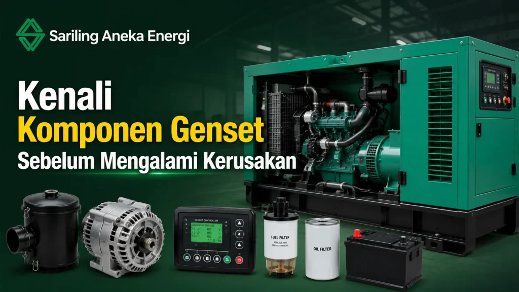Vendor genset terpercaya dengan komponen genset dan fungsinya.