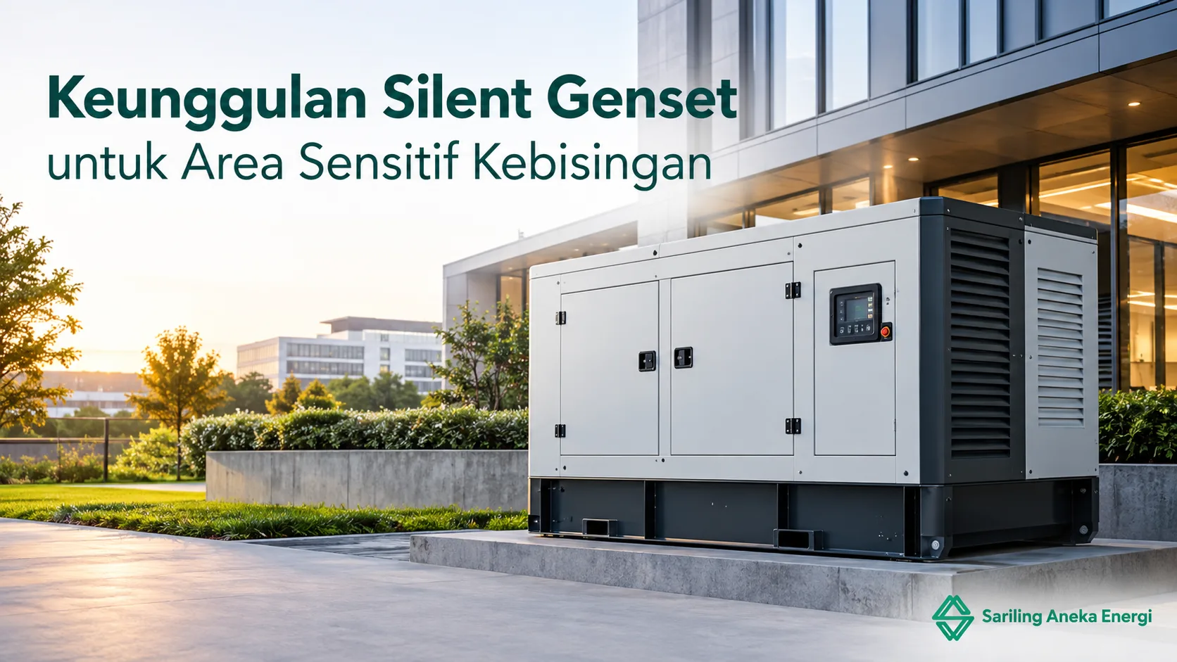 Keunggulan silent genset untuk area sensitif kebisingan