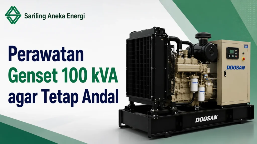 Genset Doosan 100 kVA E-Katalog LKPP untuk kebutuhan listrik dan operasional.