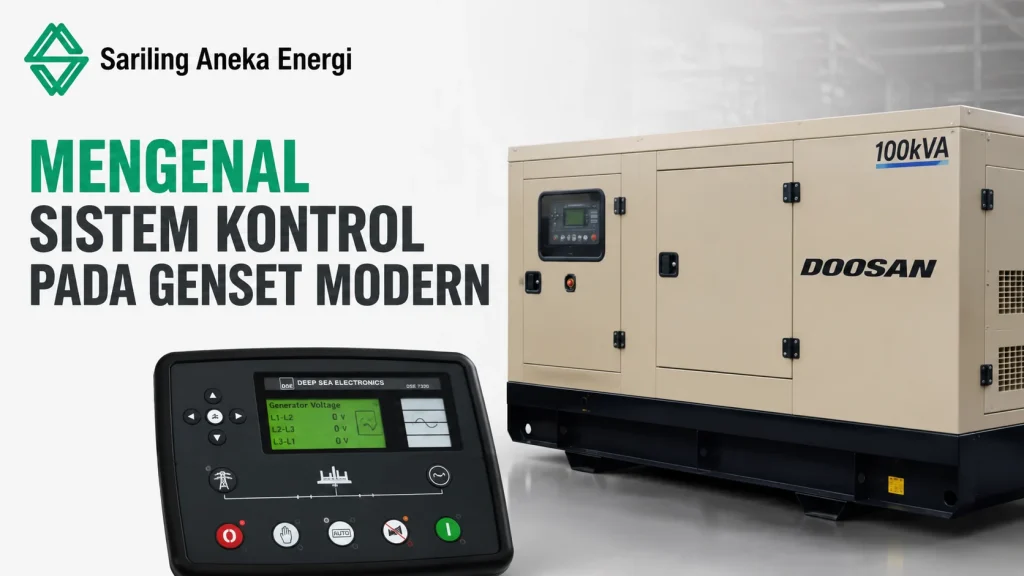 Genset Doosan 100 kVA Pengadaan Inaproc dengan sistem kontrol modern.